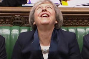 Create meme: travesty of the Theresa may, Theresa May, Theresa may laugh