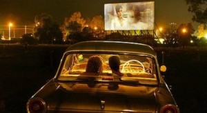 Create meme: movie under the sky in the car in America, the drive-in icons, the drive-in America