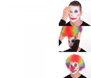 Create meme: the clown makeup