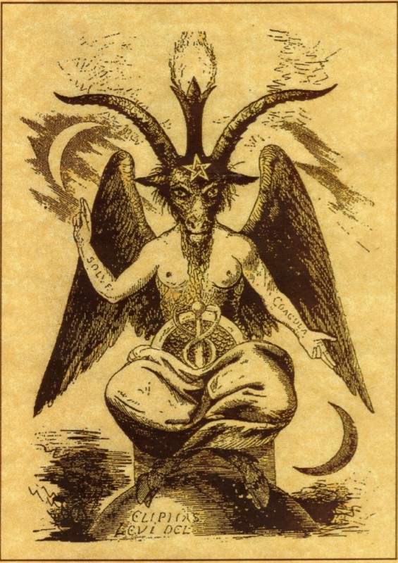 Create meme: The symbol of Satan is Baphomet, baphomet, eliphas levi 's baphomet