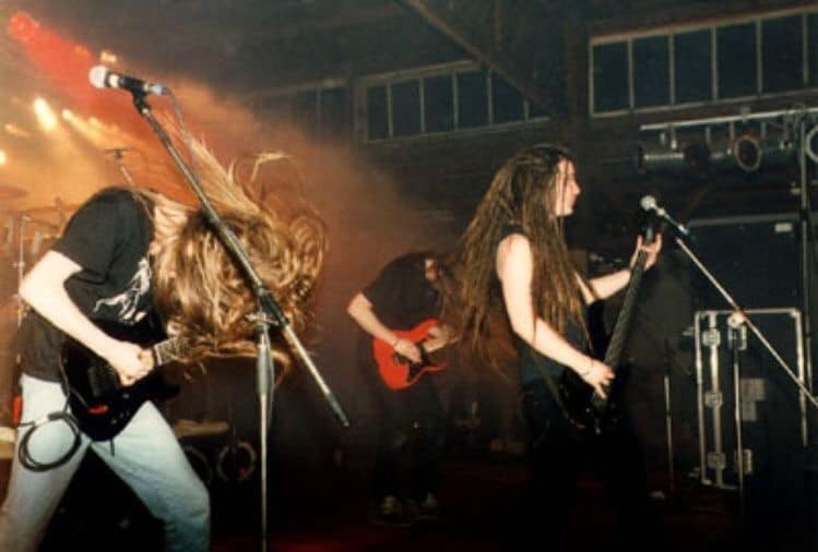 Create meme: carcass 1988 band, metal concert, metal band 