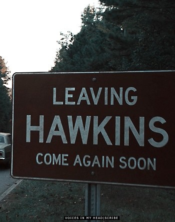 Создать мем: leaving, английский текст, leaving hawkins