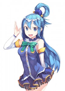 Create meme: KonoSuba, aqua konosova, Aqua of konosova render