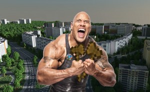 Create meme: Dwayne Johnson Jock