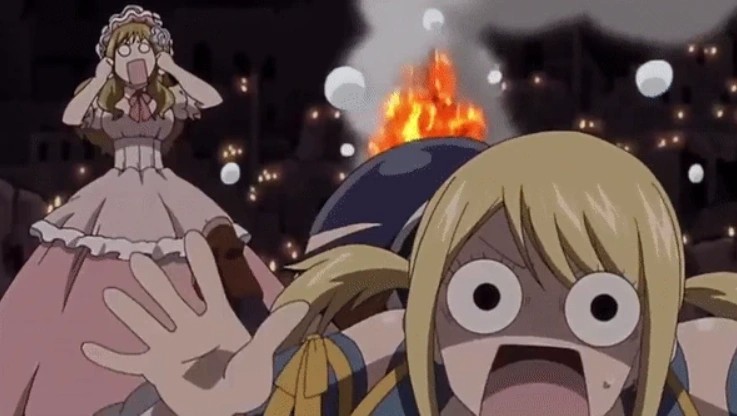 Create meme: fairy tail lucy hartfilia, fairy tail Lucy, fairy tail fun