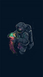 Create meme: Wallpaper for Android astronaut, astronaut, wallpaper astronaut amoled
