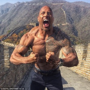 Create meme: Dwayne Johnson Jock