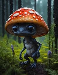 Create meme: cute mushrooms, mushroom in the forest, fly agaric