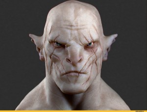 Create meme: sosenka, the hobbit white Orc, azog art