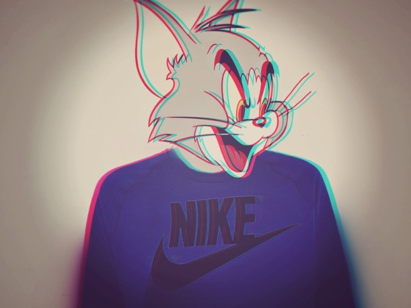 Create meme: ofy fotkta tom and Jerry are cool, drawings for boys, the hare in nike
