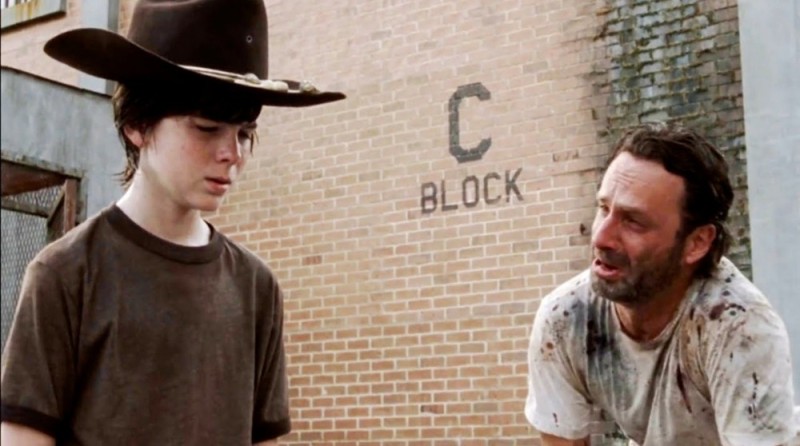 Create meme: the walking dead Rick and Carl meme, walking dead Carl meme, the walking dead Rick