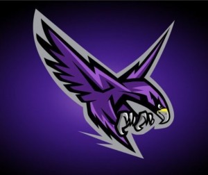 Create meme: the logo with the purple Phoenix, clan, purple logo gaming