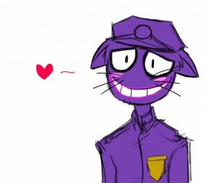 Create meme: Purple guy cat