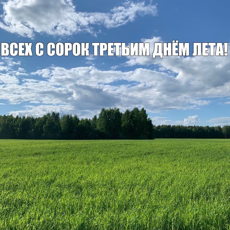 Создать мем: участок, небо поле, зеленое поле