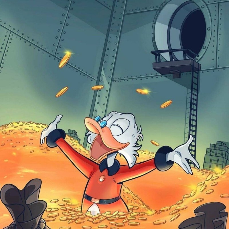 Create meme: scrooge mcduck poster, scrooge mcduck art, scrooge mcduck heroes