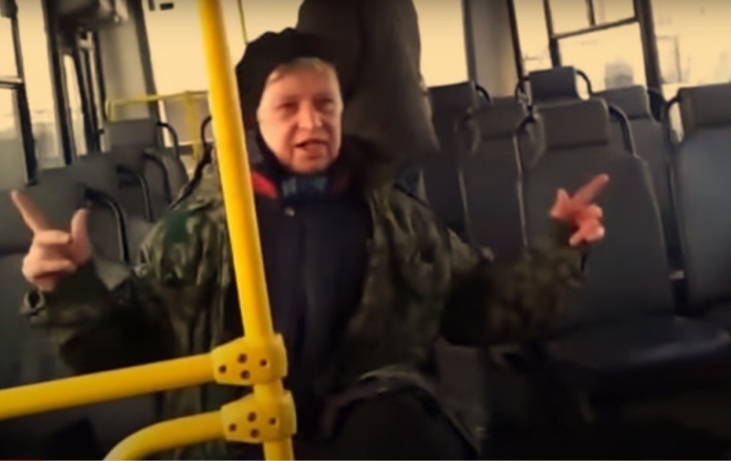 Create meme: the grandmother in the bus, bus driver , bus 86