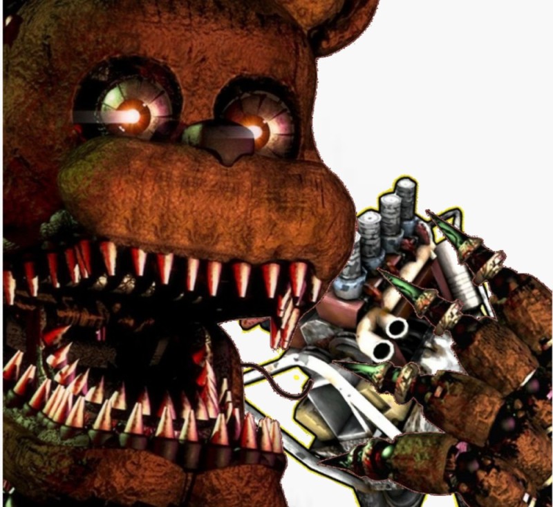 Create meme: fnaf 4 nightmare freddy, five nights at Freddy's 4, nightmarish animatronics