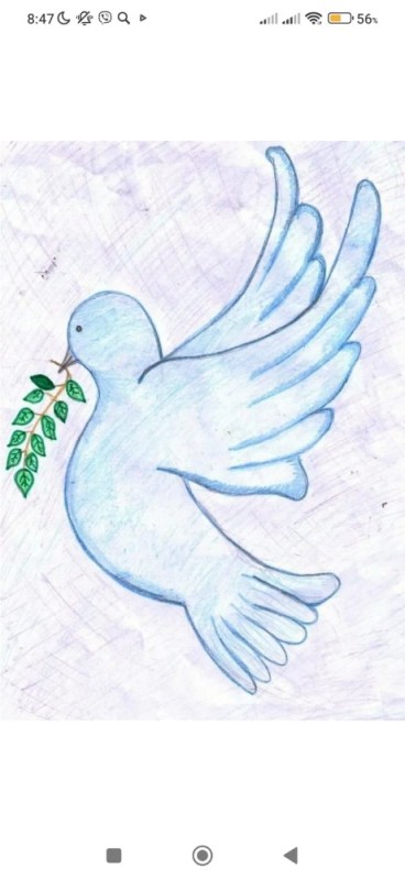 Create meme: drawing of a pigeon, drawing of the dove of the world, dove of peace