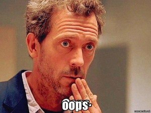 Create meme: Hugh Laurie icon, oops Dr. house, Dr. house meme