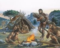 Создать мем: питекантропы древние, овладение огнем древнего человека, древний человек биология