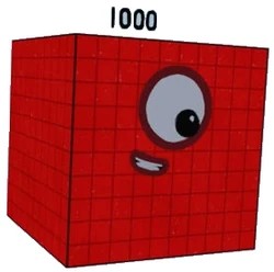 Create meme: namber blocks 1, numberblocks 1000, namber blocks