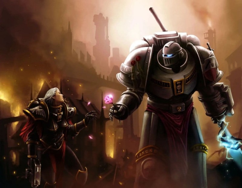 Create meme: nathaniel garro warhammer 40,000, space Marines chaos, warhammer 40,000 space marines