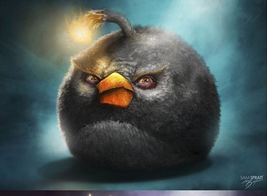 Create meme: The black bird of Angri Birds, Angri Birds Leonard, The bird of Angri Birds