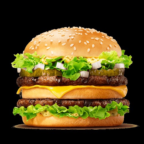 Create meme: big king, big king extra, double burger