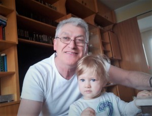 Create meme: Sergei Mikhailovich Makarov, grandfather with a young grandson