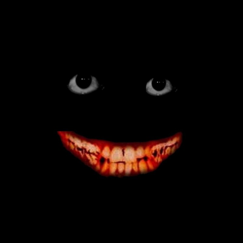 Create meme: a scary smile in the dark, smile in the dark, scary smile drawing