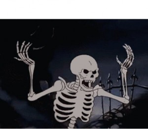 Create meme: angry skeleton meme, spooky, spooky scary skeleton meme