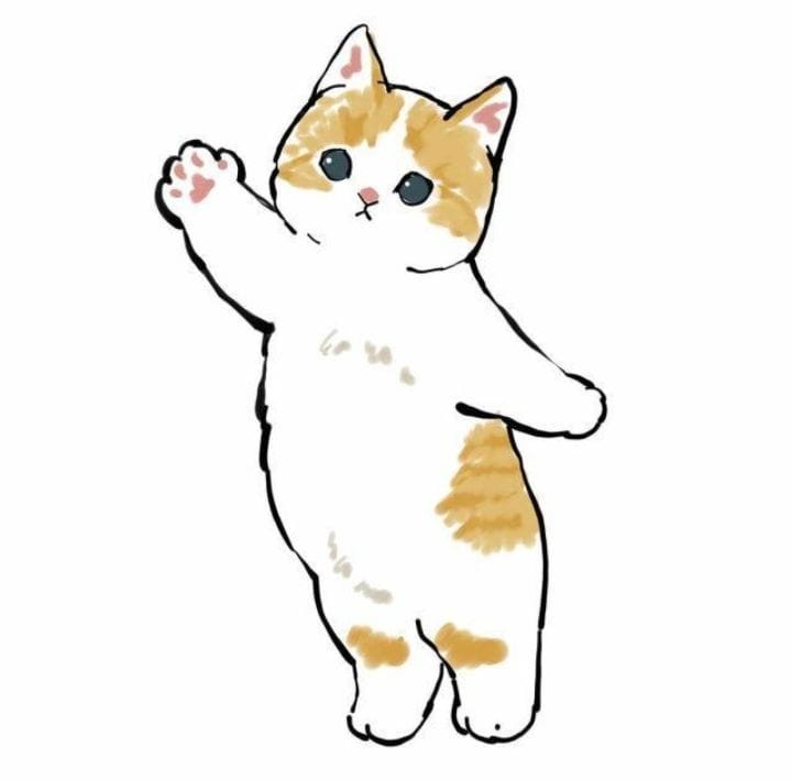 Создать мем: милые котики аниме, котик иллюстрация, котики рисунки