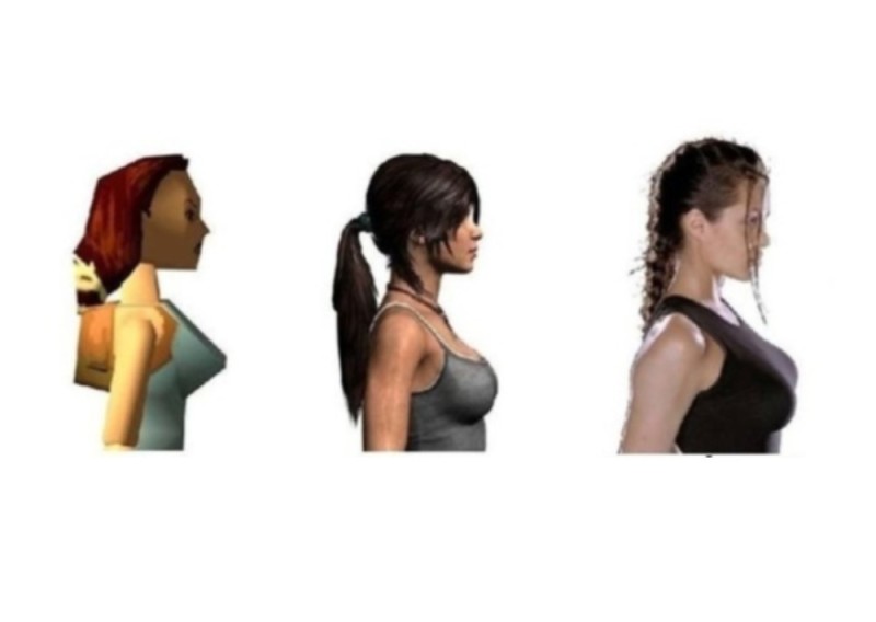 Create meme: Lara Croft braid, Lara Croft potato meme, Lara Croft Tomb Rider