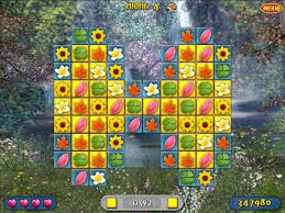 Create meme: The game is floral three in a row, playing field, flower valley farm game