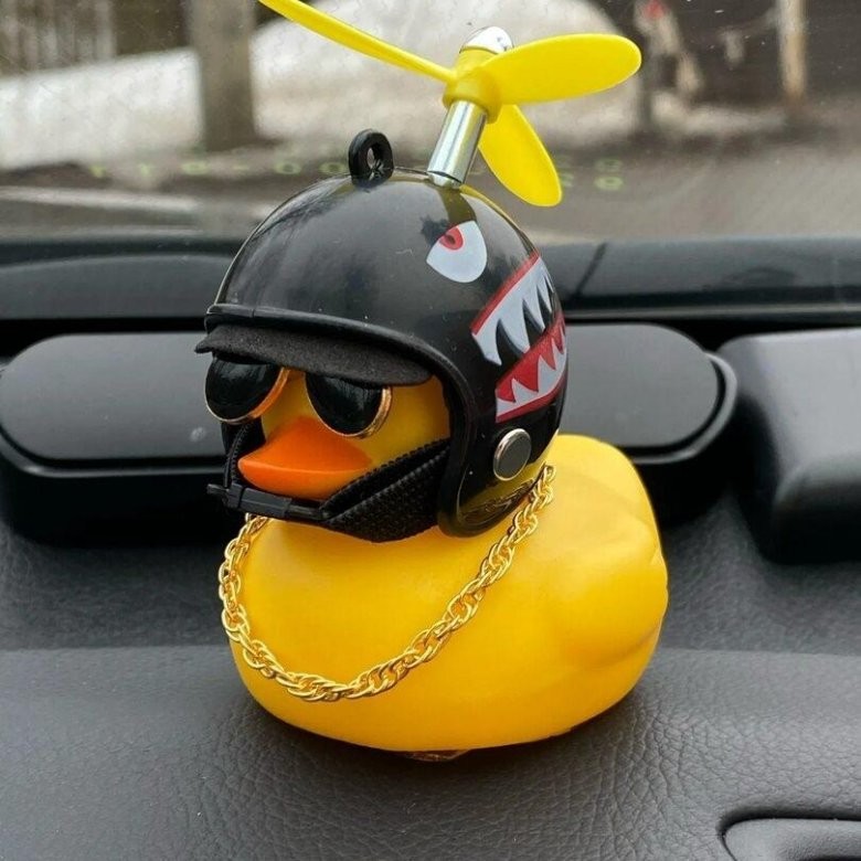 Create meme: a duck in a helmet, duck in a helmet in the car, Duck into the car wearing a helmet