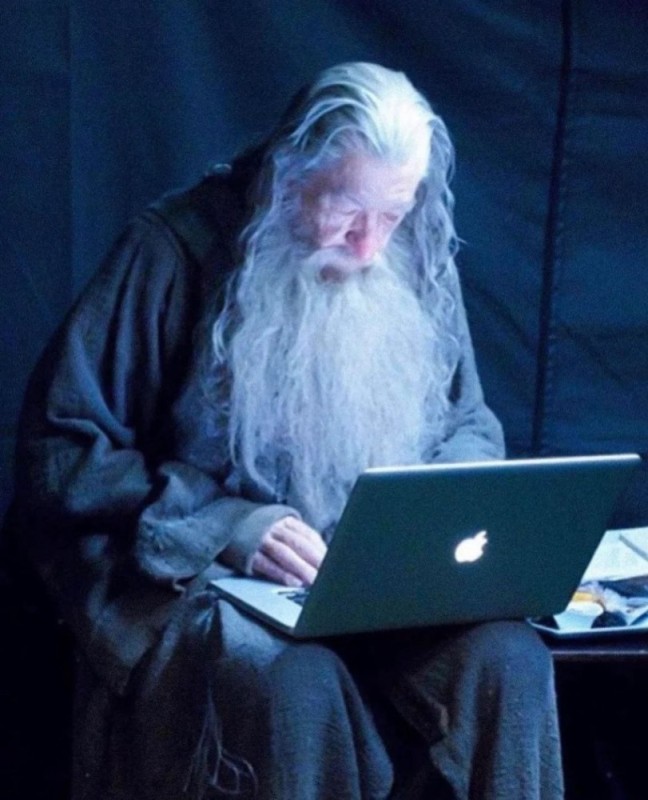 Create meme: Ian McKellen Gandalf, Gandalf and Dumbledore, Ian McKellen Gandalf the lord of the Rings