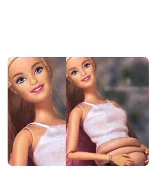 Создать мем: barbie, барби барби, беременная кукла барби