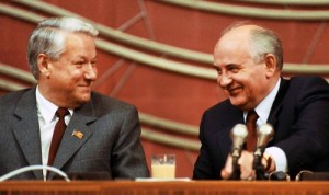 Create meme: Yeltsin groin, the referendum on preserving the Soviet Union, Gorbachev and Yeltsin are enemies of the people