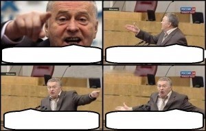 Create meme: Vladimir Zhirinovsky, Zhirinovsky template, Zhirinovsky fun