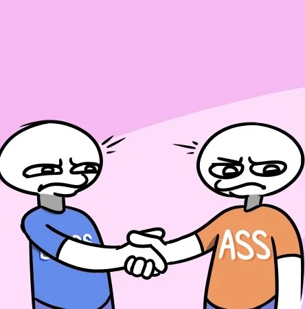 Create meme: handshake meme, handshake comic, shaking hands meme comics