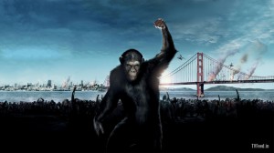Create meme: ape, a monkey with a grenade art, planet of the apes riot