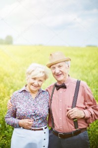 Create meme: an elderly couple in the village picture, the elderly, a couple of pensioners in the country