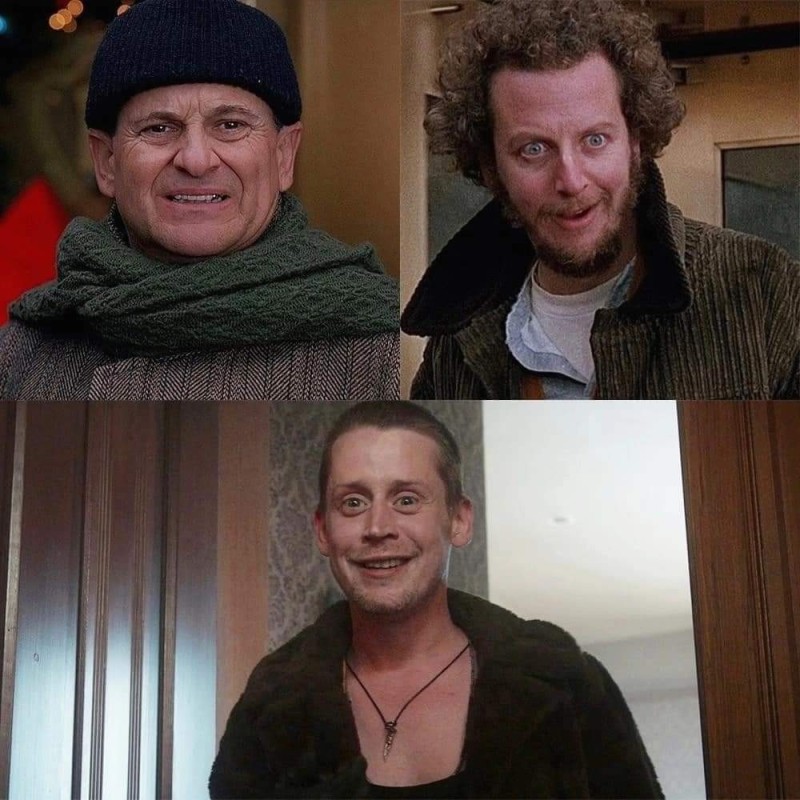 Create meme: Daniel Stern is home alone, Harry and Marv are home alone, Home alone 1 harry