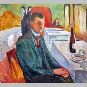 Создать мем: эдвард мунк автопортрет с вином, эдвард мунк санкт-петербурге 2021, эдвард мунк модернизм картины