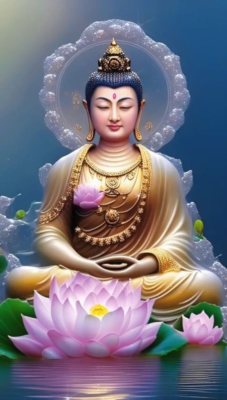 Create meme: The lotus Buddha, buddha , Buddha 