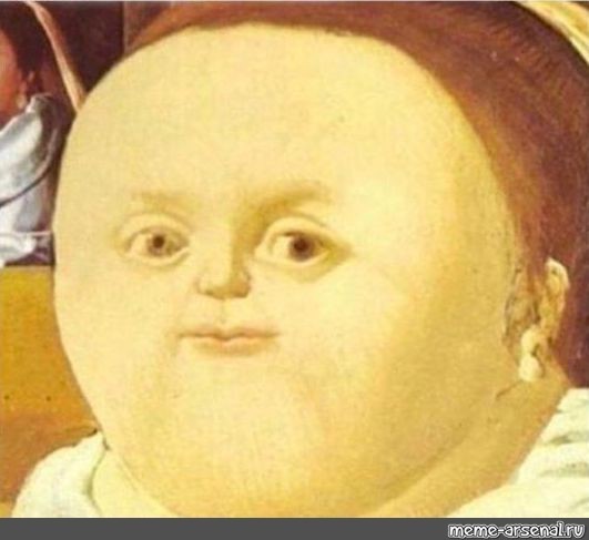 Create meme: Fernando Botero Mona Lisa, When I forgot to emphasize my cheekbones, Fernando Botero. Pope Leo X