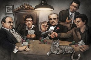 Create meme: tony soprano, gangsters playing poker, gangster