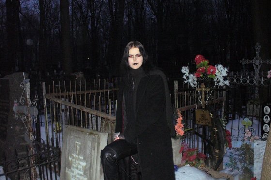Create meme: Goths in the cemetery, Goths at the Vvedenskoye cemetery, male 