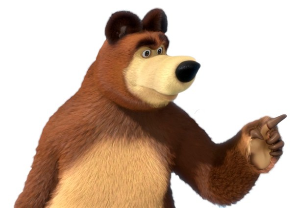 Create meme: Misha from the cartoon Masha and the bear, Masha and the bear bear, the bear from Masha