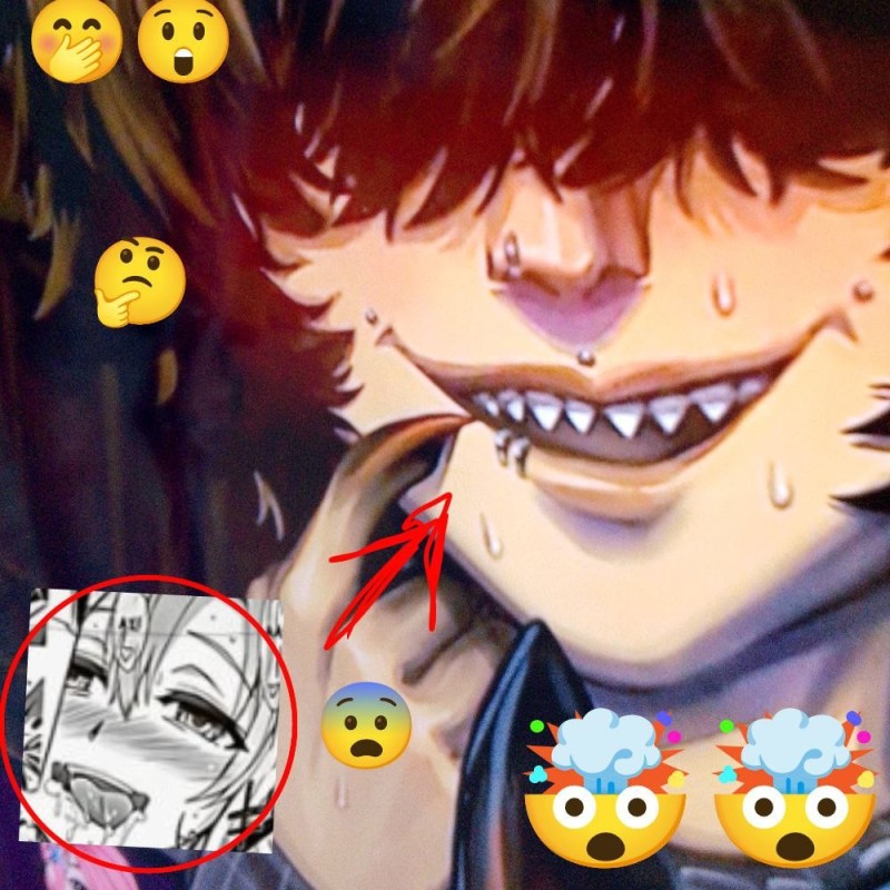 Create meme: anime, Tomura Shigaraki, anime smile with fangs